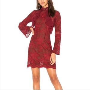 REVOLVE Winona Sorrento Red Lace Dress